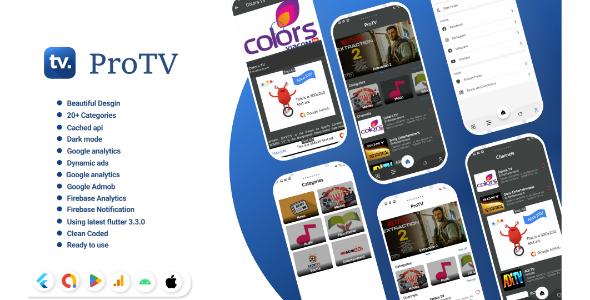 ProTV - Mini OTT, Live TV & Video Streaming IOS & ANDROID app with Laravel backend