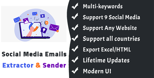 Social Media Email Extractor and Sender Pro