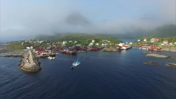 Fishing village on Lofoten islands in Norway