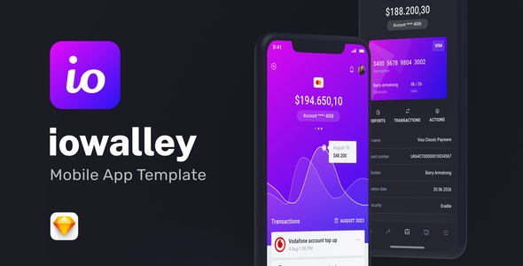 IOWalley - Mobile UI kit for Banking Apps & Crypto Wallets
