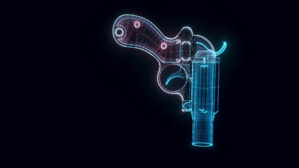 Flare Gun Hologram Rotating 4k