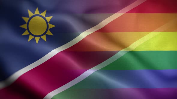 LGBT Namibia Flag Loop Background 4K
