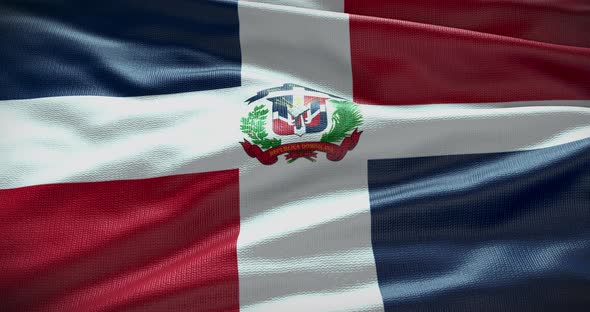 Dominican Republic national flag background motion graphic looped