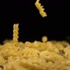 Pasta Falls Onto a Hard Black Surface - VideoHive Item for Sale