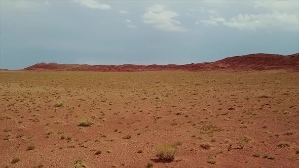 Landscape With Canyon in Mongolia Desert of Gobi