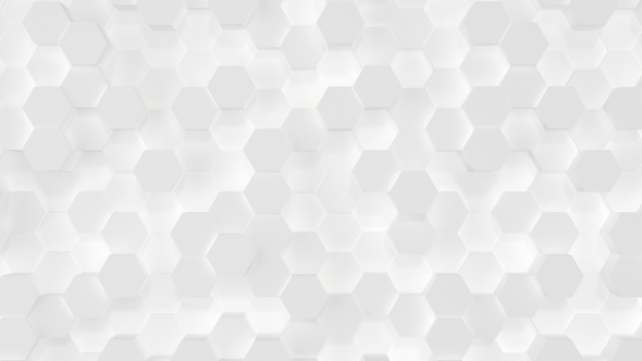 Pure White Hexagons Moving 36