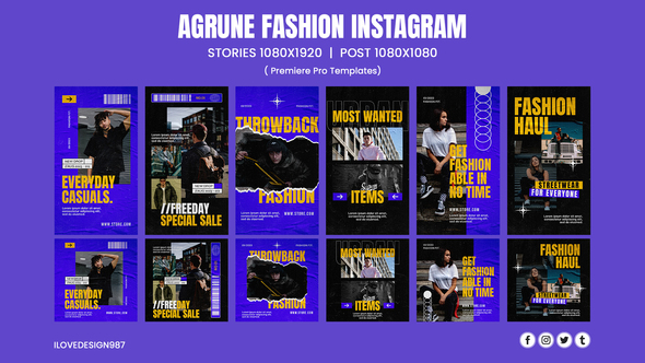 Agrune Fashion Instagram | MOGRT File