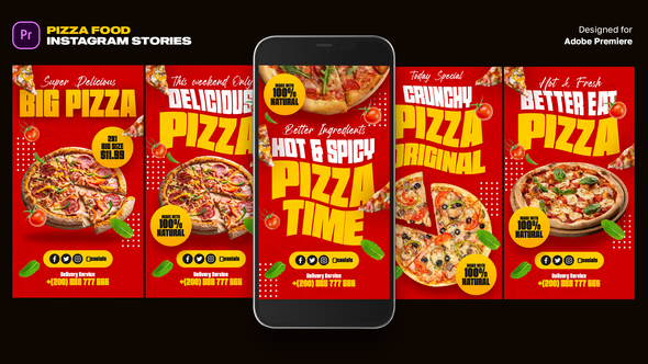 Pizza Instagram Stories MOGRT