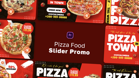 Pizza Food Slider Promo MOGRT