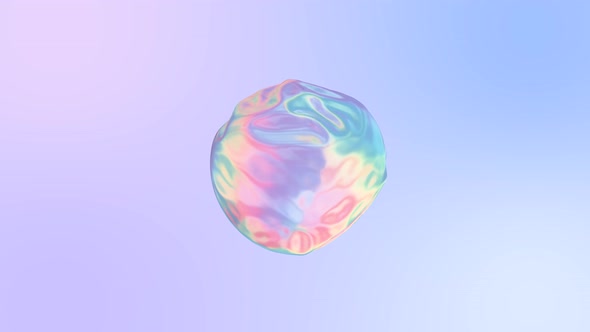 3D Animation of an Abstract Smooth Liquid Shape