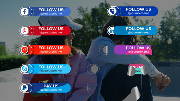 Folding Social Media Lower Thirds alt