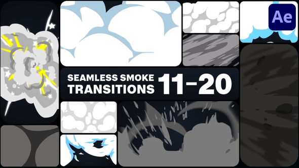 Seamless Smoke Explosions Transitions for After Effects alt