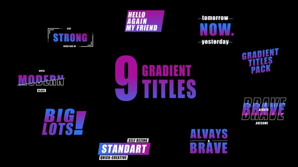 Gradient Titles | After Effects