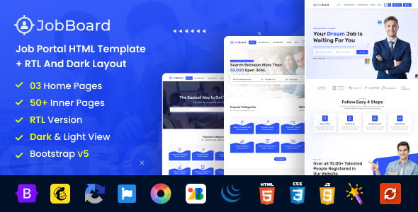 Job Board - Job Portal HTML Template + RTL