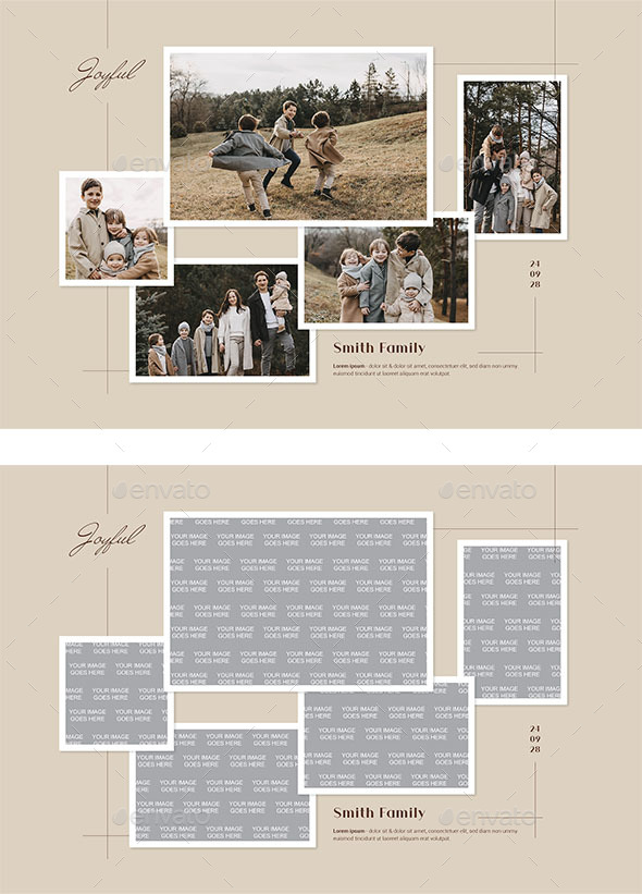 Rustic Photo Collage Card Layout