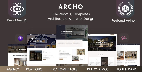 Archo - React Architecture & Interior Template