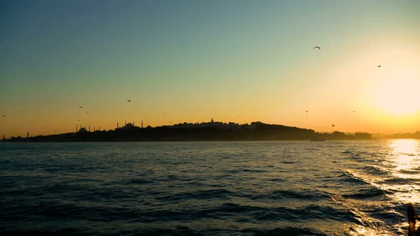 Istanbul Sunset Silhouette