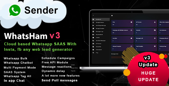 Introducing WhatsHam – Unleash the Power of Cloud-based WhatsApp SASS System with Enhanced Lead Generation Features (New Release)