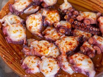 or cooking octopus. Traditional cuisine