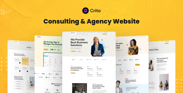 Crito - Consulting & Agency Website XD Template