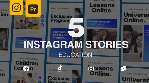 Online Education Stories Pack | MOGRT | School Stories