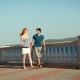 Couple Walking On the Embankment - VideoHive Item for Sale