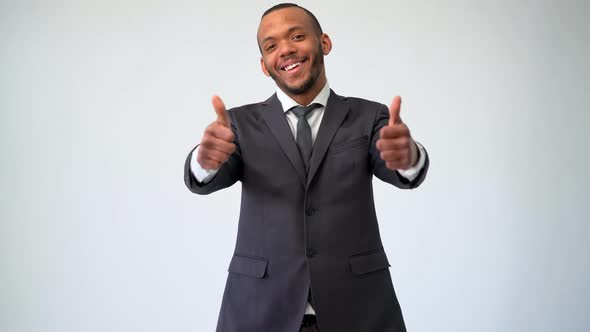 Professional African-american Business Man - Showing Big Thumb Up