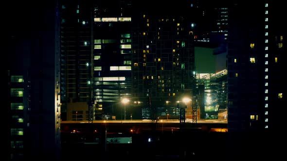 Timelapse Busy Road In City At Night