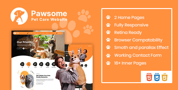 Pawsome Pet Passion HTML Template