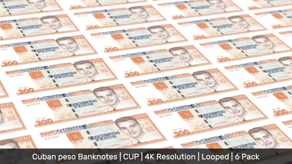 Cuba Banknotes Money / Cuban peso / Currency $MN, ₱ / CUP / 6 Pack - 4K