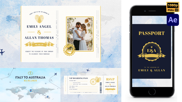 Passport Wedding Invitation