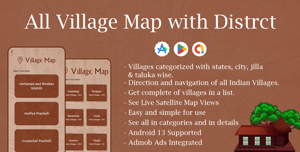 All Village Map with Distrct – Maps of All Village & District - Indian All Village Map with Admob Ad