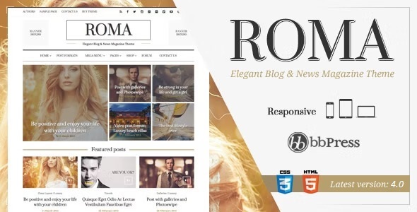 ROMA – Elegant Blog & Magazine Theme