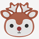 Cartoon Cute Deer Head 3D model - 3DOcean Item for Sale