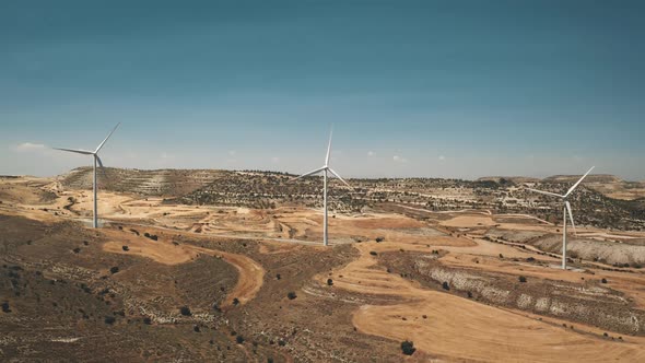 Aerial Wind Farms in Desert alt