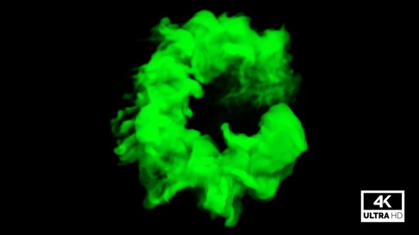 Circled Moving Green Smoke