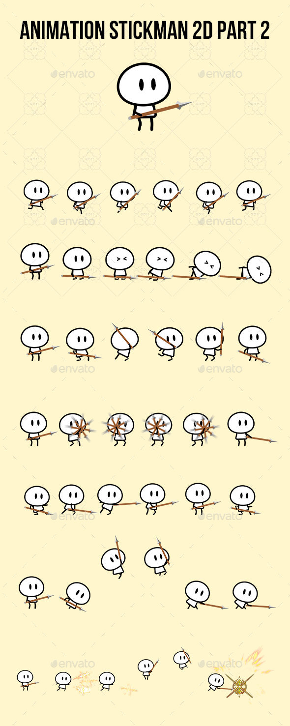 Character Stickman 2D Sprite part2