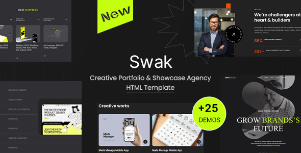Swak - Creative Portfolio & Agency HTML Template