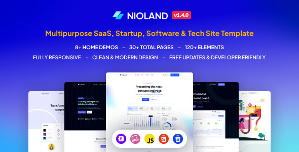 NioLand – SaaS & App Landing Page HTML Template