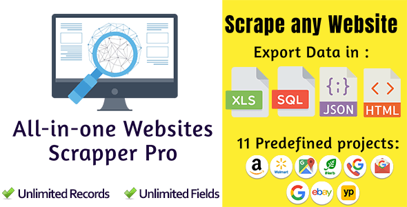 All-in-one Websites Scrapper Pro