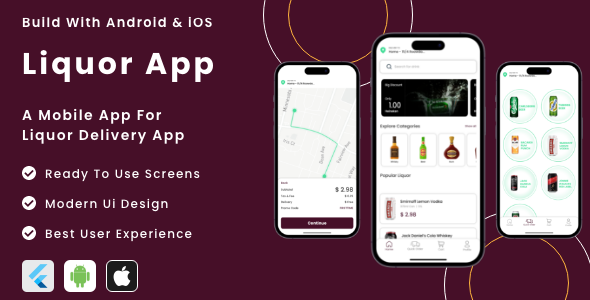 Liquor Delivery - Flutter Mobile App Template