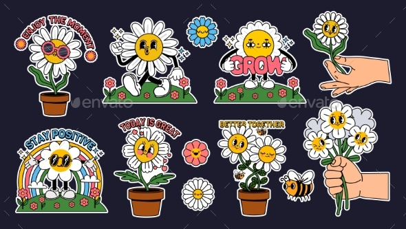 Cartoon Flower Sticker