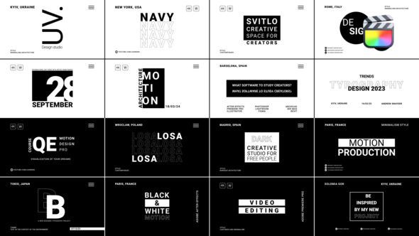 Rhythm Black Titles \ FCPX alt