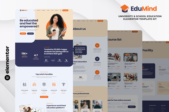 Edumind - University & School Education Elementor Template Kit