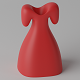 Cartoon Red Dress 3D model - 3DOcean Item for Sale