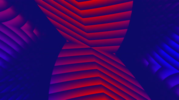 3d Blue And Red Color Gradient Stripes Background.4k Animation Background