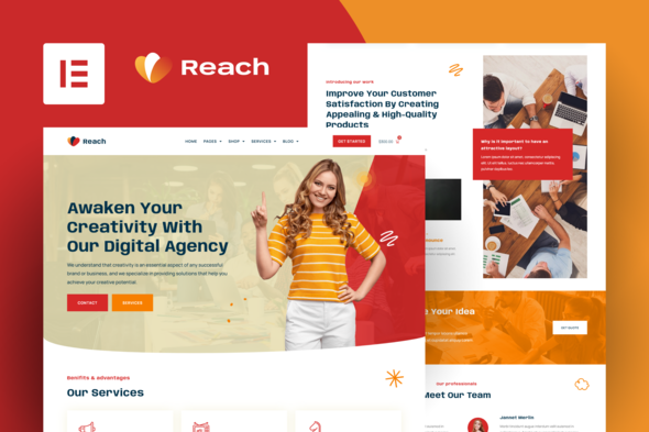 Reach - Digital Agency & Creative Elementor Template Kit