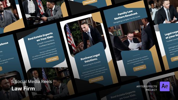 Law Firm - Social Media Reels After Effect Project Template