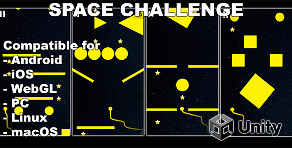 Space Challenge - Unity Hyper Casual Mobile Game For Android And iOS