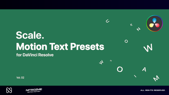 Scale Motion Text Presets Vol. 02 for DaVinci Resolve